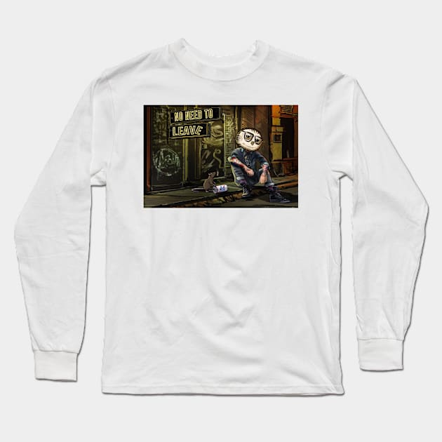 No Need to Leave Long Sleeve T-Shirt by allnightsounds